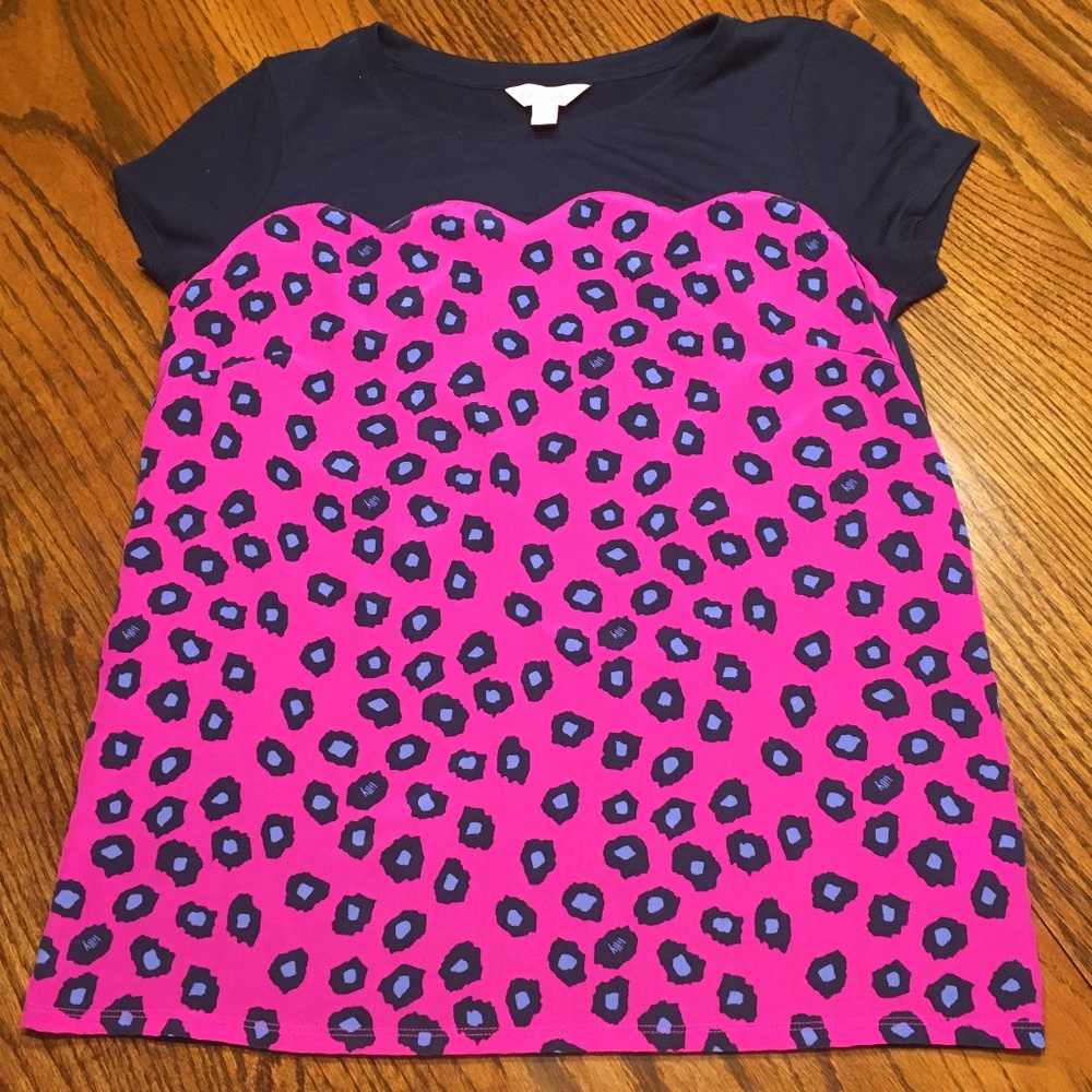 Lilly Pulitzer Leopard Print blouse